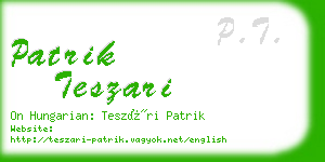 patrik teszari business card